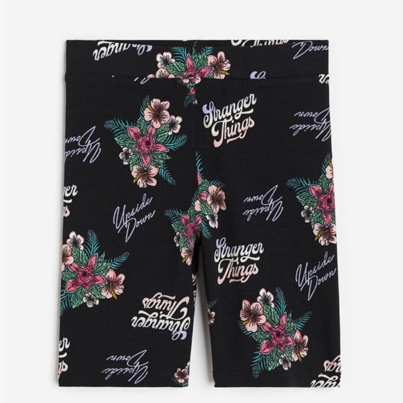 SzUS14H&M 2pc tie-detail printed blouse&printed bike short(Netflix strangers - Picture 3 of 7